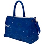 Sky Night Moon Clouds Crescent Duffel Travel Bag