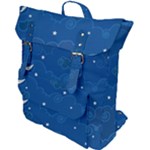 Sky Night Moon Clouds Crescent Buckle Up Backpack