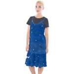 Sky Night Moon Clouds Crescent Camis Fishtail Dress