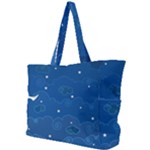 Sky Night Moon Clouds Crescent Simple Shoulder Bag