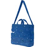 Sky Night Moon Clouds Crescent Square Shoulder Tote Bag