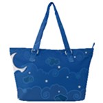 Sky Night Moon Clouds Crescent Full Print Shoulder Bag