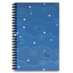 Sky Night Moon Clouds Crescent 5.5  x 8.5  Notebook