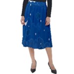 Sky Night Moon Clouds Crescent Classic Velour Midi Skirt 