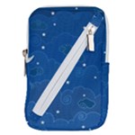 Sky Night Moon Clouds Crescent Belt Pouch Bag (Small)