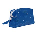 Sky Night Moon Clouds Crescent Wristlet Pouch Bag (Medium)