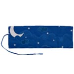 Sky Night Moon Clouds Crescent Roll Up Canvas Pencil Holder (M)