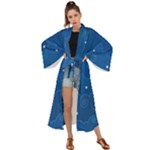 Sky Night Moon Clouds Crescent Maxi Kimono