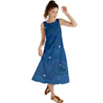 Sky Night Moon Clouds Crescent Summer Maxi Dress