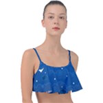 Sky Night Moon Clouds Crescent Frill Bikini Top