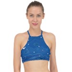 Sky Night Moon Clouds Crescent Halter Bikini Top