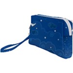 Sky Night Moon Clouds Crescent Wristlet Pouch Bag (Small)