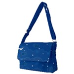 Sky Night Moon Clouds Crescent Full Print Messenger Bag (M)