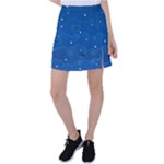 Sky Night Moon Clouds Crescent Tennis Skirt