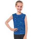 Sky Night Moon Clouds Crescent Kids  Mesh Tank Top