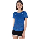 Sky Night Moon Clouds Crescent Back Cut Out Sport T-Shirt