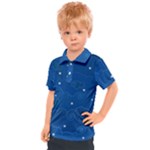 Sky Night Moon Clouds Crescent Kids  Polo T-Shirt