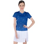 Sky Night Moon Clouds Crescent Women s Sports Top