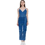 Sky Night Moon Clouds Crescent V-Neck Camisole Jumpsuit