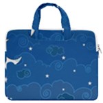 Sky Night Moon Clouds Crescent MacBook Pro 13  Double Pocket Laptop Bag