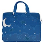 Sky Night Moon Clouds Crescent MacBook Pro 16  Double Pocket Laptop Bag 