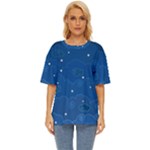 Sky Night Moon Clouds Crescent Oversized Basic T-Shirt