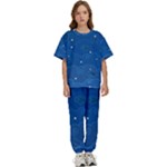 Sky Night Moon Clouds Crescent Kids  T-Shirt and Pants Sports Set