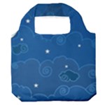 Sky Night Moon Clouds Crescent Premium Foldable Grocery Recycle Bag