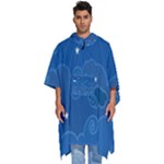 Sky Night Moon Clouds Crescent Men s Hooded Rain Ponchos