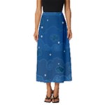 Sky Night Moon Clouds Crescent Classic Midi Chiffon Skirt