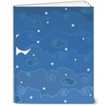 Sky Night Moon Clouds Crescent 8  x 10  Softcover Notebook