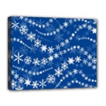 Snowflakes Winter Background Canvas 14  x 11  (Stretched)