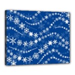Snowflakes Winter Background Canvas 20  x 16  (Stretched)