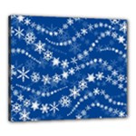 Snowflakes Winter Background Canvas 24  x 20  (Stretched)