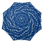 Snowflakes Winter Background Straight Umbrellas