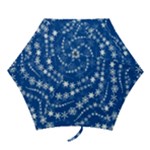 Snowflakes Winter Background Mini Folding Umbrellas