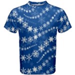 Snowflakes Winter Background Men s Cotton T-Shirt