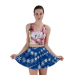 Snowflakes Winter Background Mini Skirt