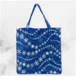 Snowflakes Winter Background Grocery Tote Bag