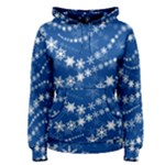 Snowflakes Winter Background Women s Pullover Hoodie