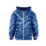 Snowflakes Winter Background Kids  Zipper Hoodie