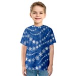 Snowflakes Winter Background Kids  Sport Mesh T-Shirt