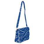 Snowflakes Winter Background Shoulder Bag with Back Zipper