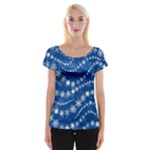 Snowflakes Winter Background Cap Sleeve Top