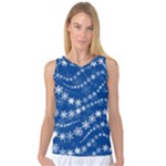 Snowflakes Winter Background Women s Basketball Tank Top