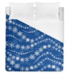 Snowflakes Winter Background Duvet Cover (Queen Size)