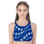 Snowflakes Winter Background Tank Bikini Top