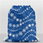 Snowflakes Winter Background Drawstring Bag (Small)