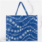 Snowflakes Winter Background Zipper Large Tote Bag