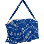Snowflakes Winter Background Canvas Crossbody Bag